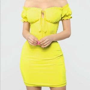 yellow mini dress